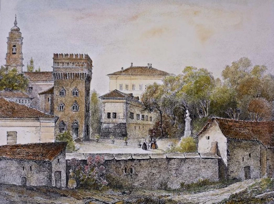 Veduta di un castello piemontese